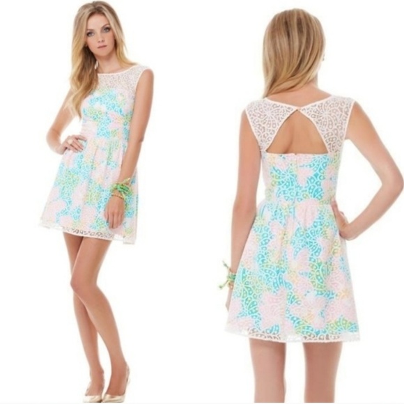 Lilly Pulitzer Dresses & Skirts - Lilly Pulitzer lace overlap dress